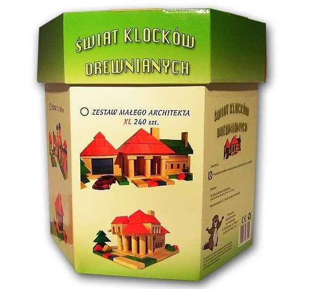 Klocki drewniane XL 205 elementów