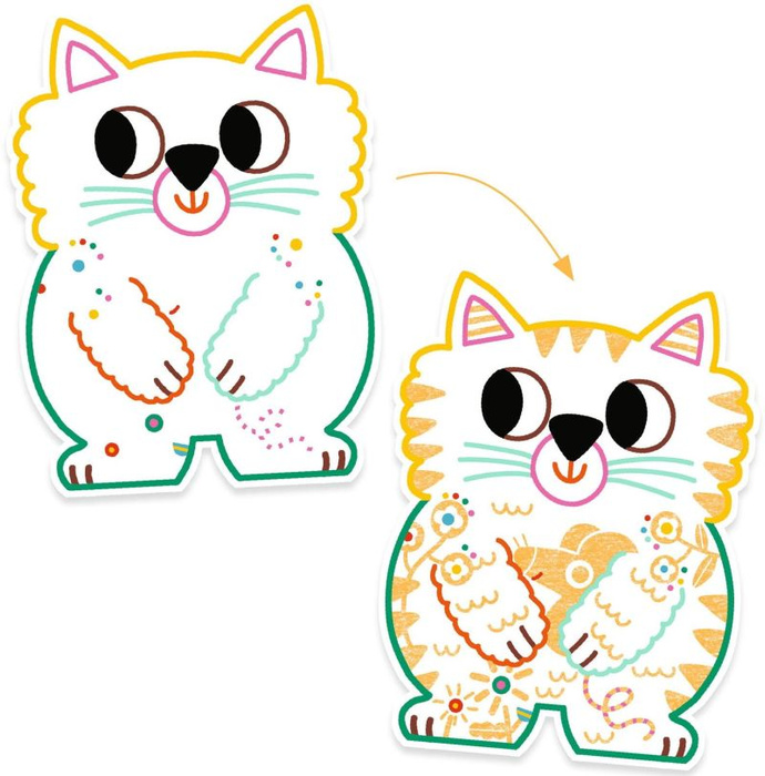 Zestaw artystyczny kolorowanki magiczne Zwierzęta domowe Djeco