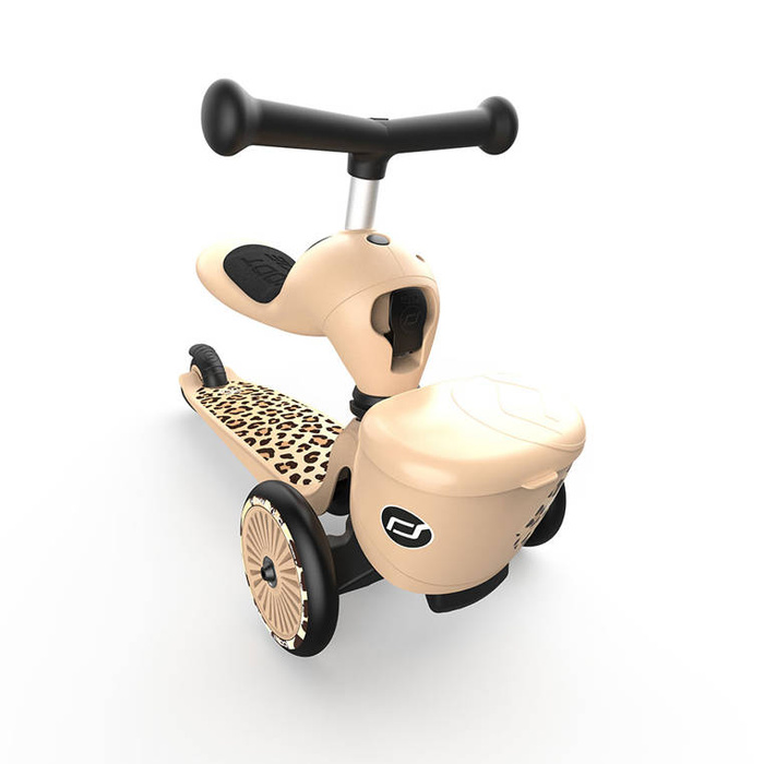 Jeździk i hulajnoga 2 w 1 zamykany schowek Leopard Highwaykick 1 Lifestyle Scoot & Ride