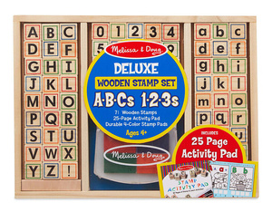 Pieczątki dla dzieci Deluxe litery i cyfry do nauki Melissa nad Doug