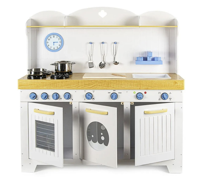 Drewniana kuchnia dla dzieci emitująca dźwięk i światło Morskie fale