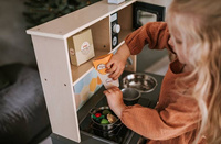 Duża drewniana kuchnia z dźwiękiem, światłem LED i 6 akcesoriami Mozaika 3-8 lat Janod