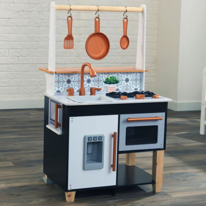 Czarna kuchnia dla dzieci Artisan Island KidKraft