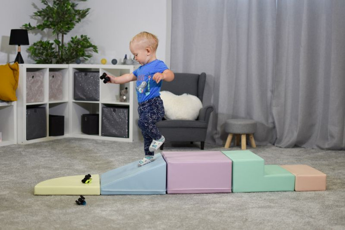 Zestaw do zabawy pastelowy Soft Play Corner Climber IGLU