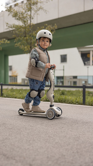 SCOOTANDRIDE Zestaw ochraniaczy dla dzieci XXS Ash