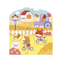 Książeczka z naklejkami Wieś Janod