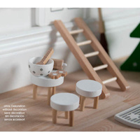 Drewniane akcesoria do domku dla lalek i pokoju dziecięcego Drzwi Elfa na święta Goki