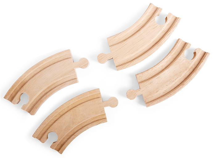 Zestaw torów. 4 elementy, zakręt krótki, Bigjigs Rail