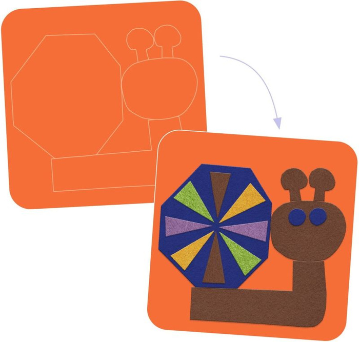 Zestaw kreatywny wyklejanki filcowe Małe stworzenia Djeco