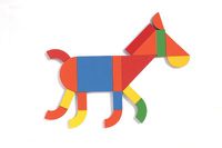 Magnetyczna układanka w walizce. Figury geometryczne. Krasnal, Djeco