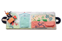 Materiałowa edukacyjna książeczka z mini przytulanką Osiołek Ignace Lilliputiens