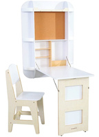 Wiszące biurko z krzesłem dla dzieci białe Arches KidKraft