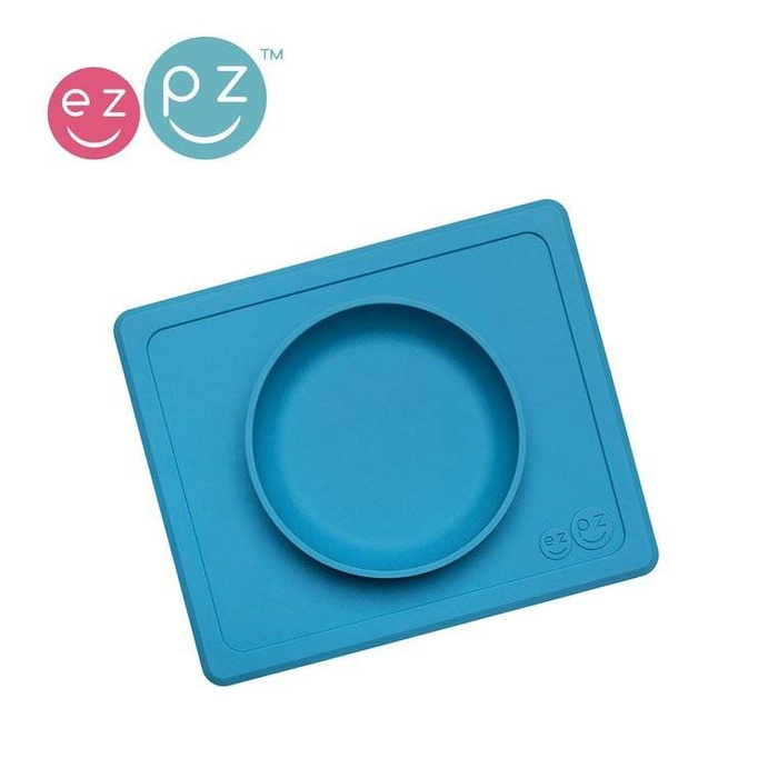 Silikonowa miseczka z podkładką 2w1 Mini Bowl niebieska EZPZ