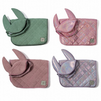 Podkładka pod siodło i bonetka sztruksowy róż zestaw Hobby Horse akcesoria Astrup