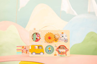 Edukacyjna tablica z drewna walizka Pojazdy Lilliputiens