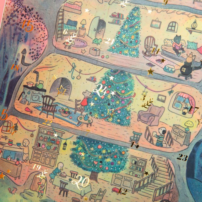 Kalendarz adwentowy z bajkami projektorem La Grande Famille Moulin Roty