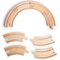 Zestaw torów. 4 elementy, zakręt krótki, Bigjigs Rail