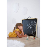 Drewniana tablica dwustronna ścienna z akcesoriami magnetyczna Janod