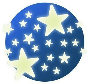 Fluorescencyjne naklejki do pokoju dziecięcego Plejady gwiazd Djeco