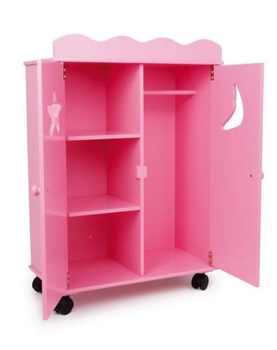 Meble dla lalek. Różowa szafa