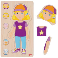 Drewniana układanka Dziewczynka - anatomia ciała Goki