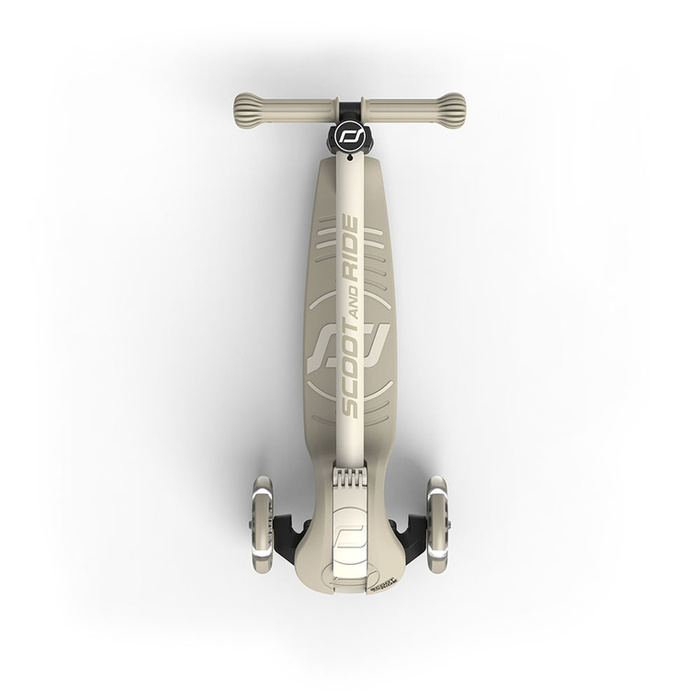 SCOOTANDRIDE Highwaykick 3S Hulajnoga z systemem sterowania 2w1 i kółkami LED składana 3+ Ash