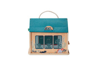 Drewniany multifunkcyjny zestaw do zabawy w Szkołę z 3 figurkami i akcesoriami Lilliputiens