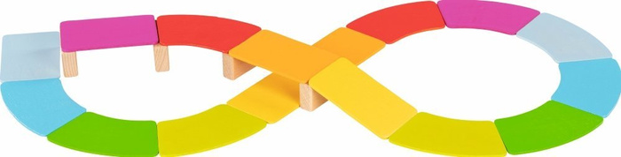 Drewniane klocki dla najmłodszych Pastelowa budowla Goki