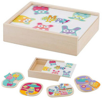 Drewniana świecąca układanka kosmiczne stworki MRZ Sevi