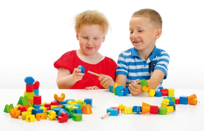 Nawlekanka drewniana gra edukacyjna Erzi