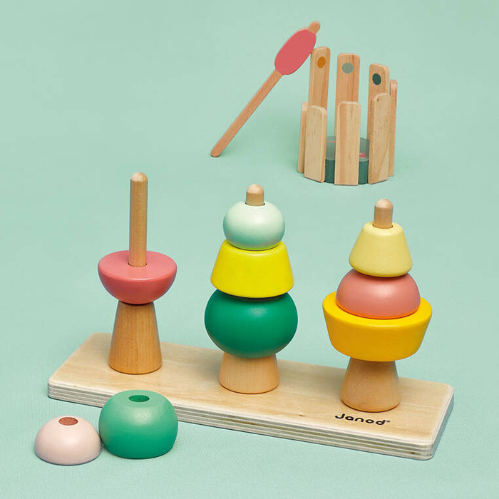Zestaw 4 zabawek edukacyjnych Box 36 m-cy Janod
