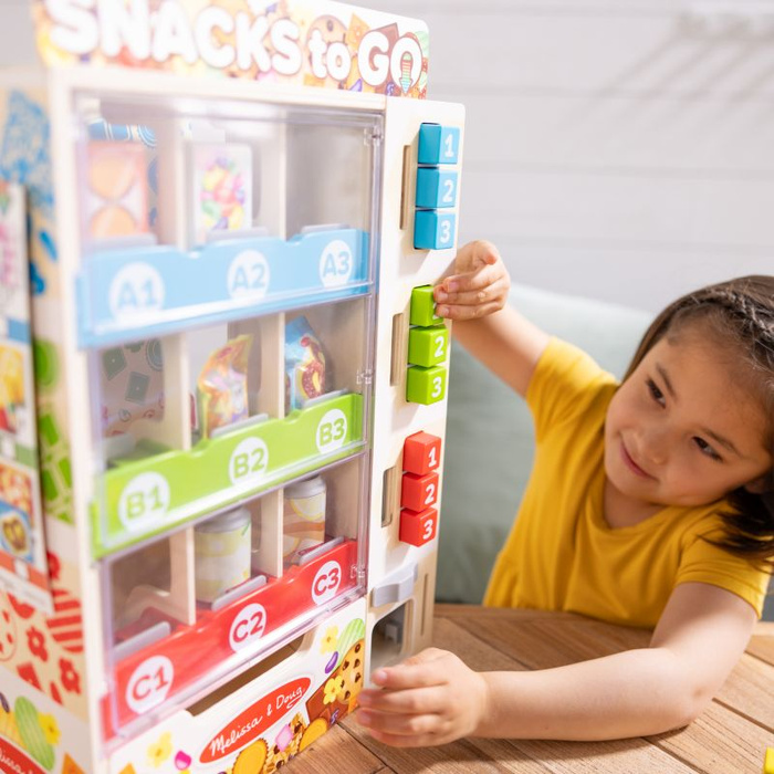 Drewniany automat zabawkowy dla dzieci Snack to Go 19 el Melissa & Doug
