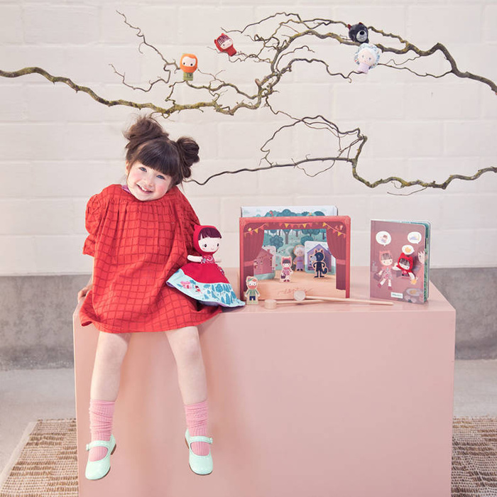 Pacynki z bajki Czerwony Kapturek 4szt. na palec Lilliputiens