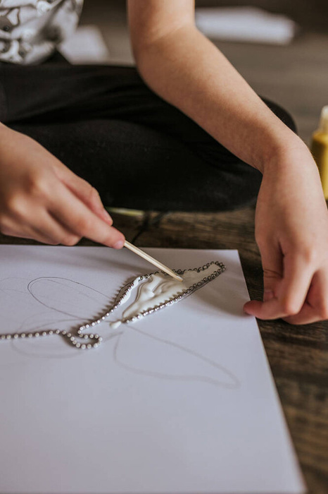 Zestaw kreatywny dla dzieci Malowanie łańcuszkiem Kwiaty I love creativity Janod