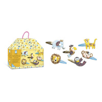 Brokatowe spinki do włosów Egzotyczne zwierzęta Zestaw kreatywny dla dzieci do tworzenia biżuterii Janod