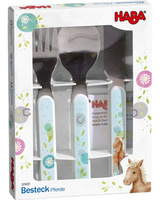 Zestaw sztućców dla dzieci Konie Haba