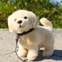 Ekologiczny pluszowy Golden Retriever Rappa 25 cm ze smyczą realistyczna Maskotka Rappa