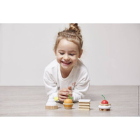 Zestaw ciasteczek z drewna w metalowej puszce Twist Janod