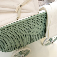 Wózek zabawkowy Doll Pram Retro Rattan Green Astrup