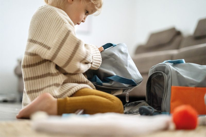 Kotek z torbą transportową i akcesoriami Small Foot