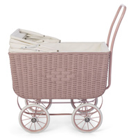 Wózek zabawkowy Doll Pram Retro Rattan Rose Astrup