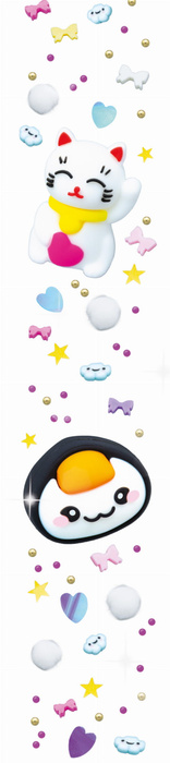 Zestaw kreatywny dla dzieci długopisy i mazak Kawaii Buki