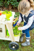 Mobilna drewniana kuchnia dla dzieci zabawy w ogrodzie Small Foot