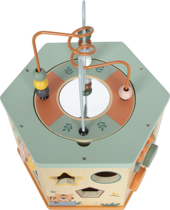 Kostka edukacyjna drewniana duża 7 stronna Safari Small Foot