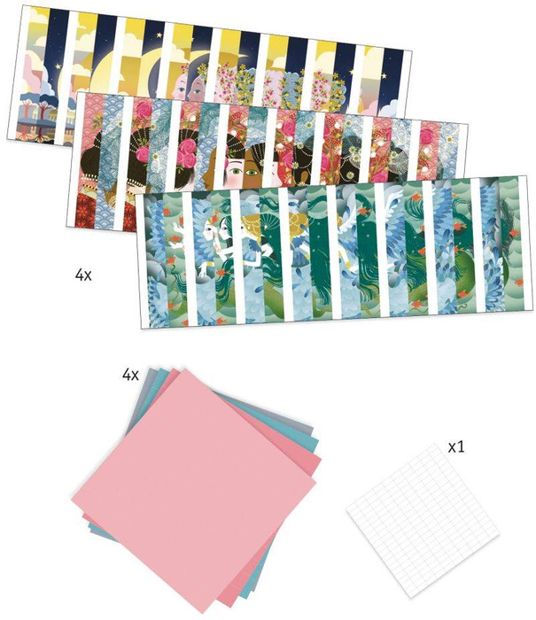 Zestaw artystyczny dla dzieci plisy Piękne królowe Djeco