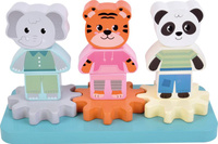 Klocki drewniane na palikach zwierzątka Jungle Friends Foot