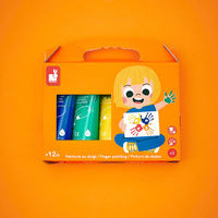 Farbki do malowania rękami 5 kolorów Janod