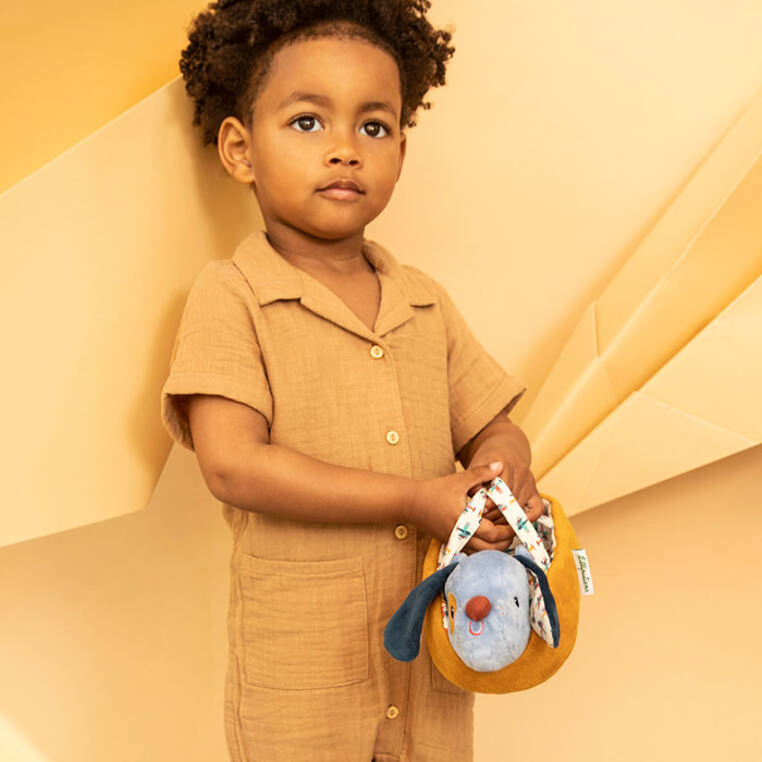 Przytulanka piesek z koszyczkiem i akcesoriami Piesek Jules Lilliputiens