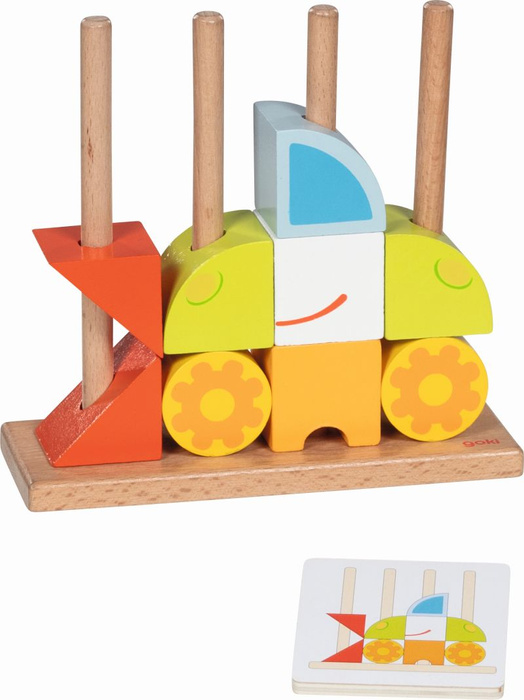 Drewniana układanka Vario peg 12 wzorów Goki