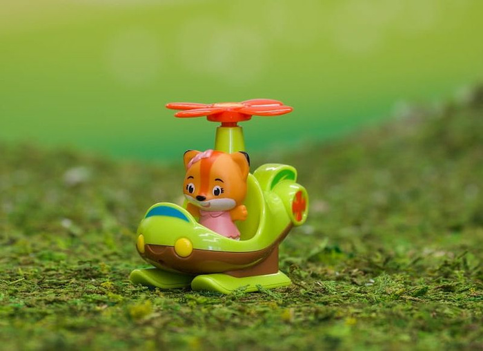 Helikopter kwiatek ruchome śmigła Klorofil